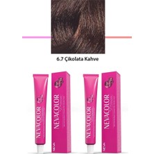 Rayan 2 Li Set Premium 6.7 Çikolata Kahve - Kalıcı Krem Saç Boyası 2 x 50 G Tüp