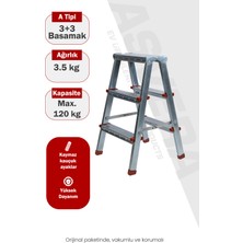 Asvera 3+3 Çift Çıkışlı Profil Merdiven