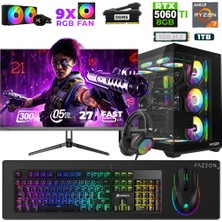 Xaser Star X510 Ryzen 7 7800X3D 32GB Ram 1tb M.2 Nvme SSD 8gb RTX5060TI 27" 300Hz Oyuncu Bilgisayarı