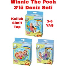 Direkstoktan Winnie The Pooh 3'lü Deniz ve Havuz Seti (Kolluk, Simit, Top) - 3-6 Yaş / Winnie The Pooh Beach Ball + Armbands + Swim Ring