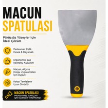 Badem10 Macun Spatulası 11 cm Paslanmaz Çelik Esnek Uçlu Duvar Alçı Boya Kazıma Sürme El Aleti