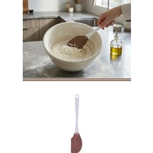 Silicolife Silikon Klasik Büyük Spatula SL029 Kahverengi