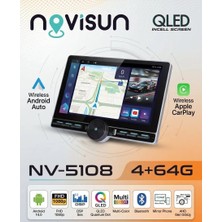 Navisun | NV-5108 | 10.8 Inç | Android 14V | Kablosuz Carplay + Android Auto | Anroid Multimedya Teyp