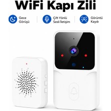 Qasul Kablosuz Görüntülü Kapı Zili Hd 1080P Akıllı Kapı Zili Kamera Kablosuz Kapı Zili Kamera