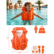 Direkstoktan Deniz&havuz Can Yeleği - Yakalı - Kırmızı - 50 x 47 cm (58671) Deluxe Swim Vest