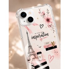 Powerfox Iphone 13 Uyumlu Cute Eyfel Baskılı Sevimli Darbe Emici Telefon Kılıfı MK01A