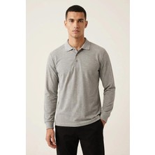 Kardelen İş Elbiseleri Gaura Polo Yaka Tişört | Gri Melanj, Pike Kumaş, Oeko-Tex Sertifikalı, Unisex Iş Tişörtü