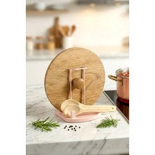 Kitchen Life Tencere Kapak Tutucu ve Kaşıklık-Tencere Kapağı Standı,kepçe Altlığı