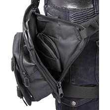 Esranın Dünyası Tactical Siyah Özel Bölmeli Silah Taşıma Çantası 27CMX21CM Bel ve Bacak Çantası