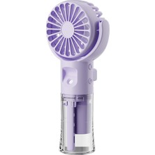 Cevval F4 Buharlı El Fanı Şarjlı Mini Masaüstü Fan Type-C USB Soğutucu Nemlendiricili Taşınabilir Fan