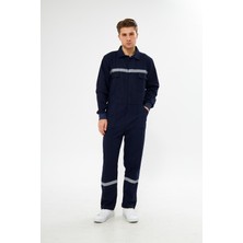 Mervem Bütün Tulum Lacivert 16/12 Gabardin %100 Pamuk Reflektörlü