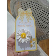 Opulent Accessories Çiçekli,papatya, Kelebek Mum Kartli Tasarim 15 Adet, Bebek Mevludu, Yenidogan Hediyelik,doğumgünü Hediyelik, Mevlüd Hediyelik