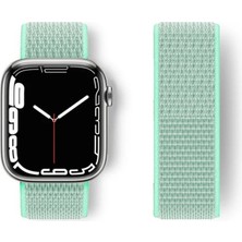Uzman Toptan Watch 42MM Hasırlı Cırtcırtlı Kordon - Turkuaz