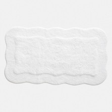 Ecocotton Sara Banyo Paspası %100 Pamuk Beyaz 70X120
