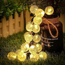 Esranın Dünyası Solar Güneş Enerjili Ampul Şeklinde LED Aydınlatma 8 Metre Uzunlukta 47 Adetli, 8 Modlu Lamba LED Bahçe, Veranda, Havuz Kenarı Aydınlatması Su Geçirmez (Sarı Gün Işığı)          [enerji Sınıfı A]