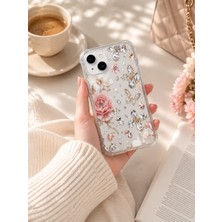 Powerfox Iphone 13 Uyumlu Cute Çiçekler Baskılı Sevimli Darbe Emici Telefon Kılıfı MK01A