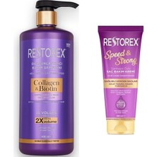 Esranın Dünyası Restorex Collagen & Biotin Dolgunlaştırıcı Şampuan 900 ml – Hacimsiz Saçlar Için Sülfatsız, Kolajen ve Biotin Içerikli Yoğun Hacim Veren Bakım Şampuanı