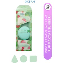 Ocean Makyaj Süngeri , Pudra Kapatıcı Ve Toz Ürün Uygulama Puf Sünger Üçgen,Yuvarlak,Kare