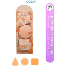 Ocean Makyaj Süngeri , Pudra Kapatıcı Ve Toz Ürün Uygulama Puf Sünger Üçgen,Yuvarlak,Kare
