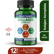 Multimed Kolajen 1000 mg – Cilt Elastikiyeti & Eklem Destek Formülü – 90 Tablet