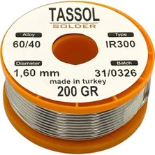 Tassol LEHİM TELİ 1.6 MM (60 KALAY/40 KURŞUN) 200 GR