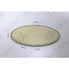 Elips Rattan Örgü Plakası 20X30 cm - Rattan Sepet Altlığı - Bambu Örgü - Supla