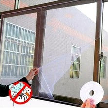 Esranın Dünyası Pratik Hazır Tül Sineklik Bant Hazır Pencere Sinekliği Sinek Tülü Tak Çıkar Tül Kesilebilir Cırt Bantlı Sineklik (Tek Kanat)