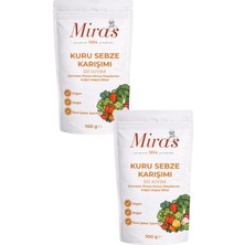 Miras 1934 Kuru Sebze Karışımı Iri Kıyım - 200 G - Doğal Sebze Tozu - 100 G X2