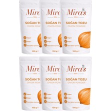 Miras 1934 Soğan Tozu - 600 G - Doğal Sebze Tozu - 100 G x 6