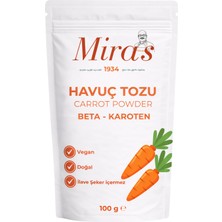 Miras 1934 Havuç Tozu - 100 G - Doğal Sebze Tozu