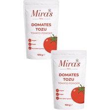 Miras 1934 Domates Tozu - 200 G - Doğal Sebze Tozu - 100 G X2