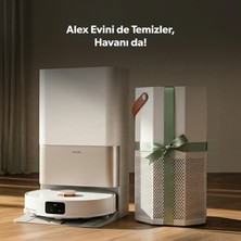 Homend Alex 50 Pro Ulticlean AI Destekli Akıllı Robot Süpürge 28000 Pa Emiş Güçlü Beyaz