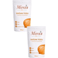 Miras 1934 Soğan Tozu - 200 G - Doğal Sebze Tozu - 100 G X2