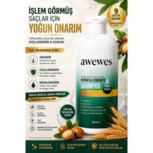 Awewes Saç ve Saç Derisi Onarım Bakım Dökülme ve Kepek Karşıtı 9 Aktifli Parabensiz Tuzsuz Şampuan 400 ML