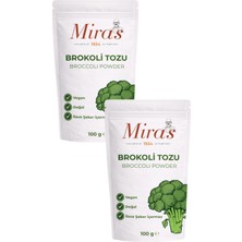 Miras 1934 Brokoli Tozu - 200 G - Doğal Sebze Tozu - 100 G X2