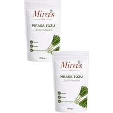 Miras 1934 Pırasa Tozu Tozu - 200 G - Doğal Sebze Tozu - 100 G X2