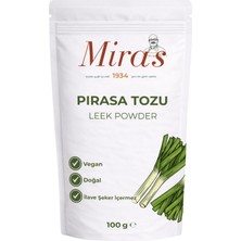 Miras 1934 Pırasa Tozu Tozu - 300 G - Doğal Sebze Tozu - 100 G X3