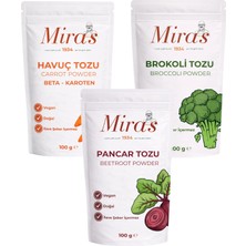 Miras 1934 Havuç Tozu - Brokoli Tozu - Pancar Tozu - 300 G
