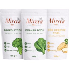 Miras 1934 Brokoli Tozu - Ispanak Tozu - Kök Kereviz Tozu - 300 G