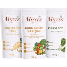Miras 1934 Kök Kereviz Tozu - Karışık Sebze Kurusu - Pırasa Kurusu - 300 G