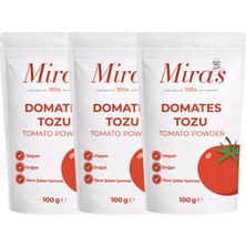 Miras 1934 Domates Tozu - 300 G - Doğal Sebze Tozu - 100 G X3