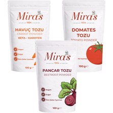 Miras 1934 Havuç Tozu - Domates Tozu - Pancar Tozu - 300 G
