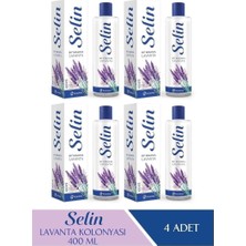 Selin Parfümlü Kolonya Lavanta 400 ml 4'lü Set