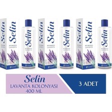Selin Parfümlü Kolonya Lavanta 400 ml 3'lü Set