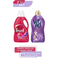 Vernel Max Taze Lavanta 1,44L + Perwoll Renkli 1,485
