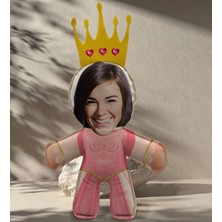 Bk Gift Kişiye Özel Fotoğraflı Kraliçe Bebek Yastık, Sevgiliye Hediye, Anneler Günü Hediyesi, Anneye Hediye