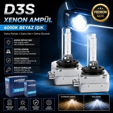 Sentinel D3S Xenon Ampul Beyaz Işık 6000K 12V 2 Adet