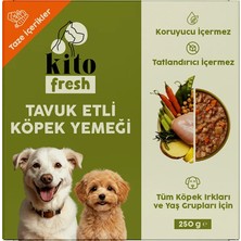Kito Fresh Tavuk Etli Köpek Yemeği %100 Taze İçerikli Mama 250 gr