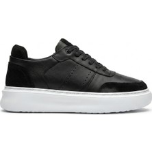 Martinetto % 100 Hakiki Deri Sneaker Siyah Süet Detaylı Erkek Ayakkabı MRT28042026