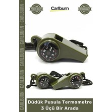 Carlburn #düdük Outdoor Kamp Hayatta Kalma Taktik Haki Yeşil Düdük Pusula Termometre 3 Üçü Bir Arada
